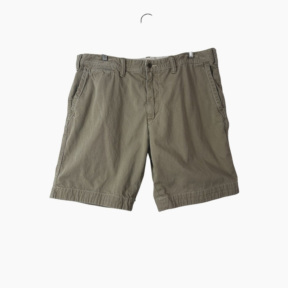 Polo Ralph Lauren Relaxed Fit Tan Brown Chino Flat Front Shorts Mens 38 Pony
